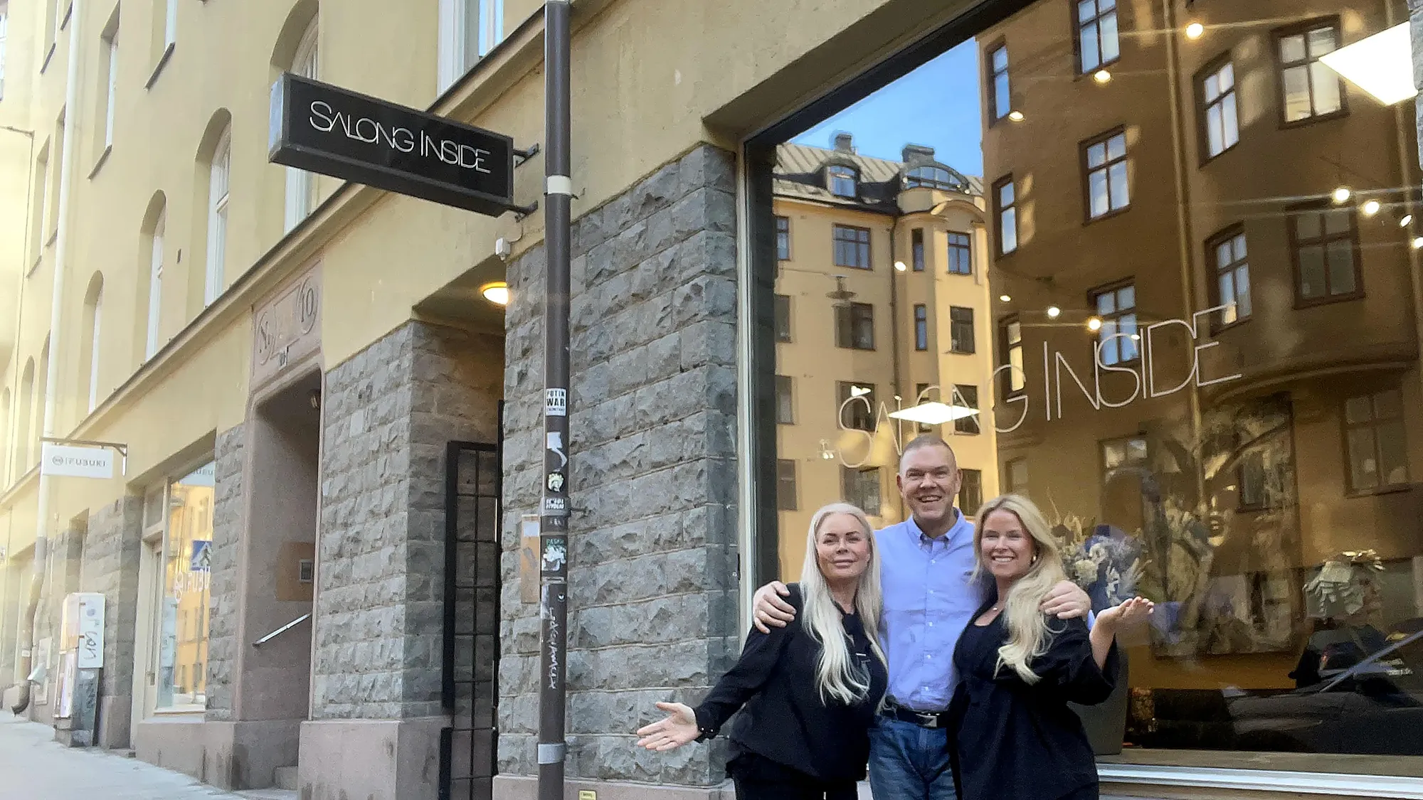 Teamet hos frisören Salong Inside i Vasastan, Stockholm
